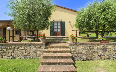 Podere Marcigliano: Garten, Hütte, Bauernhaus, Schatten, Landscaping, Estate, Garten, Hinterhof, Steinwand, Hazienda