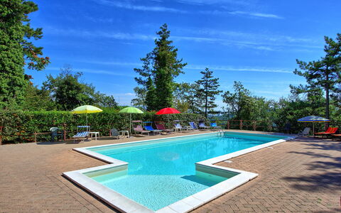Villa Lorenzo: Schwimmbad, Eigentum, Freizeit, Urlaub, Grundeigentum, Haus, Zuhause, Gebäude, Himmel, Sommer