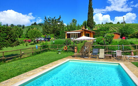 Casa Ovile: Wolke, Wasser, Himmel, Pflanze, Schwimmbad, Grün, Blau, Azurblau, Baum, Gras