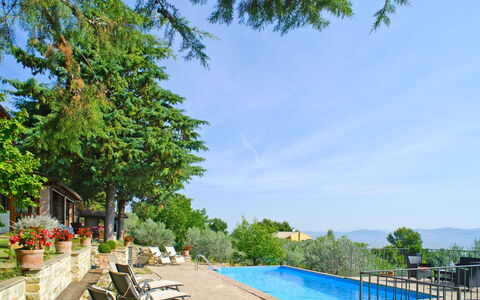 Agriturismo la Casetta di Chiara: Pflanze, Himmel, Wasser, Eigentum, Wolke, Schwimmbad, Baum, Gartenmöbel, Schatten, Gewässer