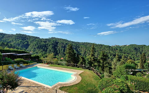 Il Gualdo: Eigentum, Schwimmbad, Natürliche Landschaft, Naturschutzgebiet, Grundeigentum, Estate, Haus, Wasser, Urlaub, Himmel