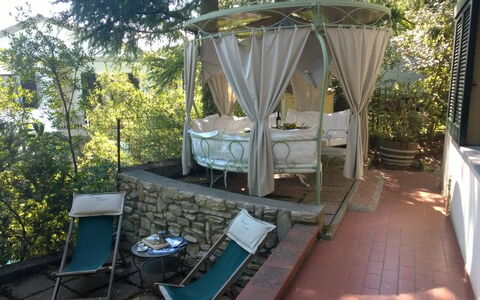 Villa La Quercia: Eigentum, Zimmer, Grundeigentum, Gebäude, Hinterhof, Outdoor Struktur, Freizeit, Haus, Veranda
